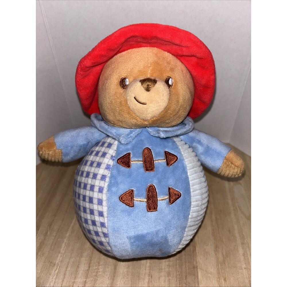 Rare Yottoy Paddington Bear Bell Rattle Round Ball Plush Stuffed Toy 8" EUC. HTF